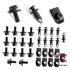 35Pcs Engine Under Cover Splash Shield Body Bolts Screws, Bumper Clips