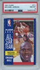 PSA 8 1991 FLEER #211 MICHAEL JORDAN HOF ALL-STAR TEAM CARD CHICAGO BULLS