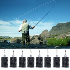 10PcsFishing Tackle Cage Fishing Baits Cage Feeders Basket Trap Lure Holder