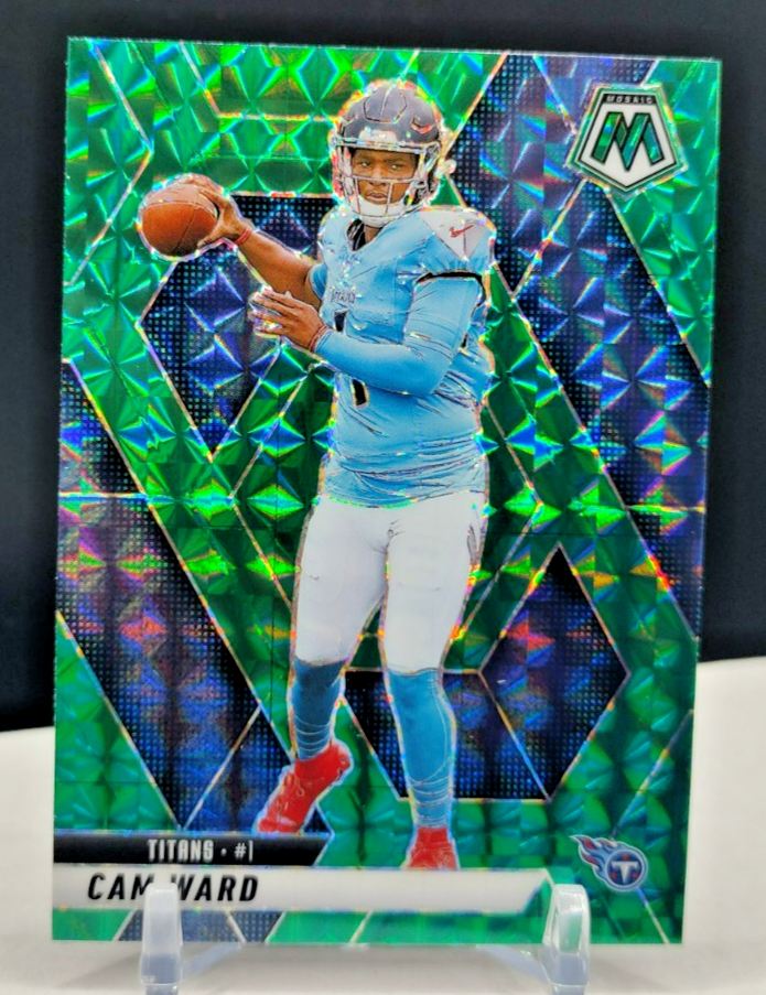 Cam Ward Green Prizm ROOKIE High Number SP 2025 Panini Mosaic #382