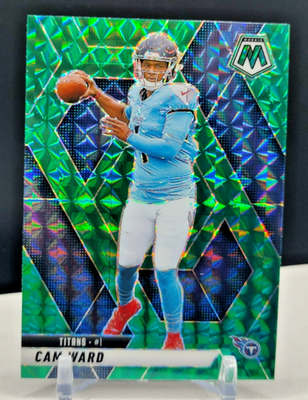 Cam Ward Green Prizm ROOKIE High Number SP 2025 Panini Mosaic #382