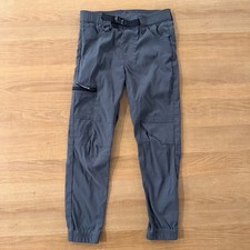 Wrangler Kids Cargo Pants Joggers Size S Reg Gray Belted Elastic Waist Pocket