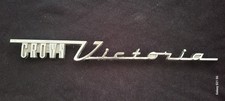 C1955 Ford Crown Victoria Emblem Badge Chrome Trim Molding Script 1950s Scarce