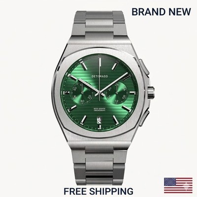 DETOMASO VOLTRE CHRONOGRAPH FIRST EDITION GREEN 42mm MSRP $299  NEW 
