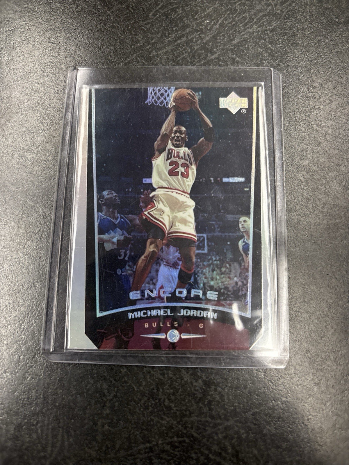 1998/99 Upper Deck Encore Basketball Card MICHAEL JORDAN REFRACTOR HOLO #99 🔥