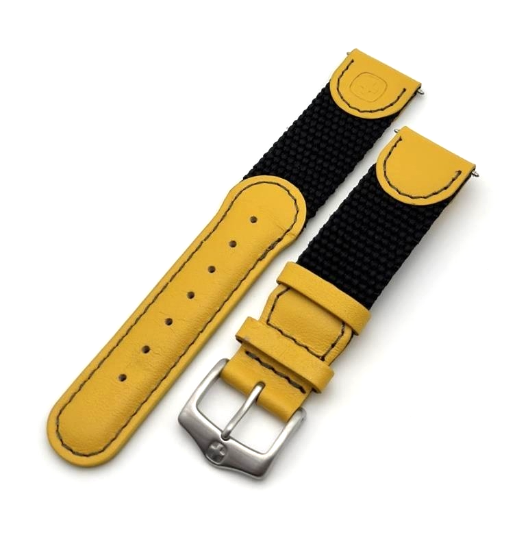 Wenger 20mm Black Nylon/Leather Band 79961 | eBay