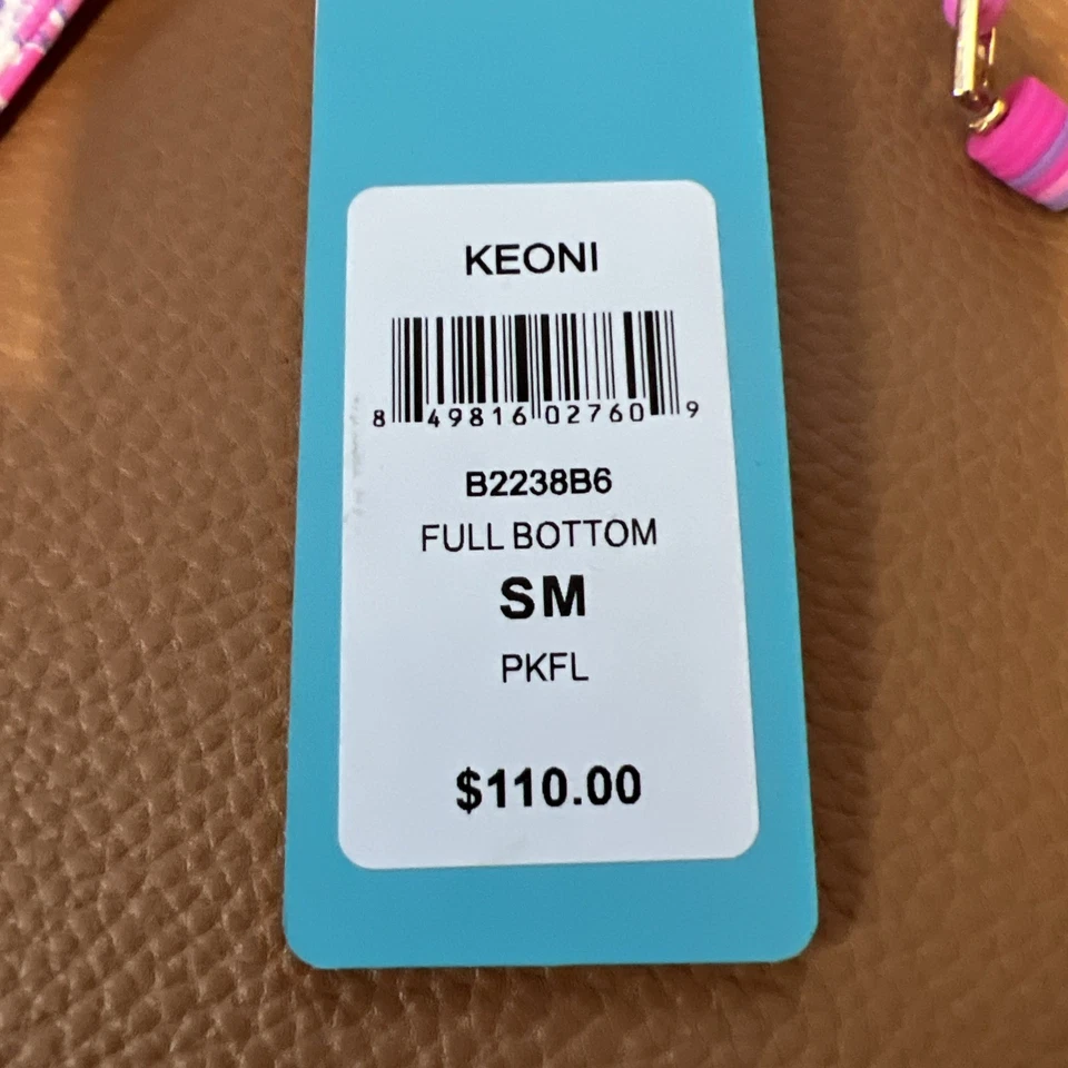 NUEVO Beach Bunny KEONI Rosa Talla Pequeña Floral Fondo Completo Nuevo con Etiquetas Foto 3 de 4