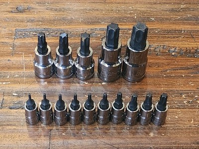 Blue Point Tools 15pc TORX STAR Socket Set T6-T60 USED