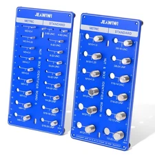 Bolt Nut Size Thread Checker 31 PCS 16 Standard 15 Metric Stainless Identifier