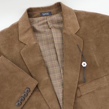 NEW Saddlebred Corduroy Blazer Sport Coat Two Button Dark Tan 44 REG Jacket