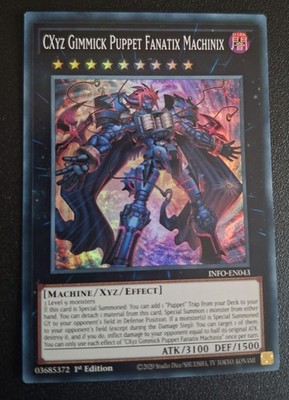Yu-Gi-Oh Karte ''CXyz Gimmick Puppet Fanatix Machinix'' INFO-EN043