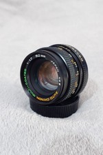 Auto Chinon 50mm f/1.7 Multi-Coated Lens Pk Mount With Caps - VGC