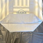 Trader Joe's Blue/White Striped Mini Canvas Tote Bag, Reusable Cotton/Polyester — photo 6