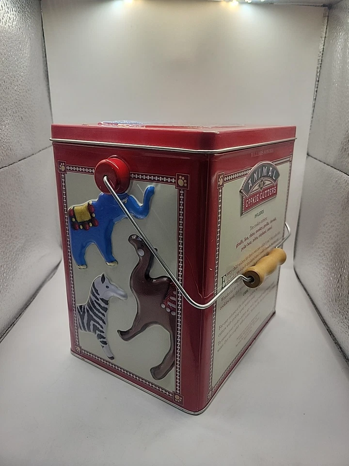 De colección 2002 Williams & Sonoma 10 cortadores de galletas de animales de zoológico con lata y extras Foto 4 de 4