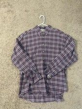 Vintage Tommy Hilfiger Shirt Mens XL Red Blue Plaid Button Down Long Sleeve 90s