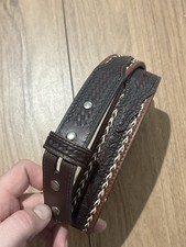 Cody James Boys Western Belt Size 24 Brown Tooled Leather Cowboy
