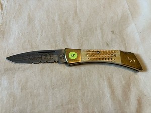 #78-Case XX USA 50L SS Bone Hunting Heritage Collection Life Member Knife-Minty