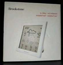 New Brookstone Wireless 5 Day Weather Cast Forecaster Watcher - RARE!