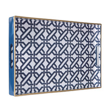 Large Decorative Rectangular Serving Trays Platter with Handles Multiple Designs