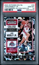 JOHN MOBLEY RC 2024 PANINI OSU CONTENDERS ICE ROOKIE AUTO SP 18/25 PSA 10 GEM