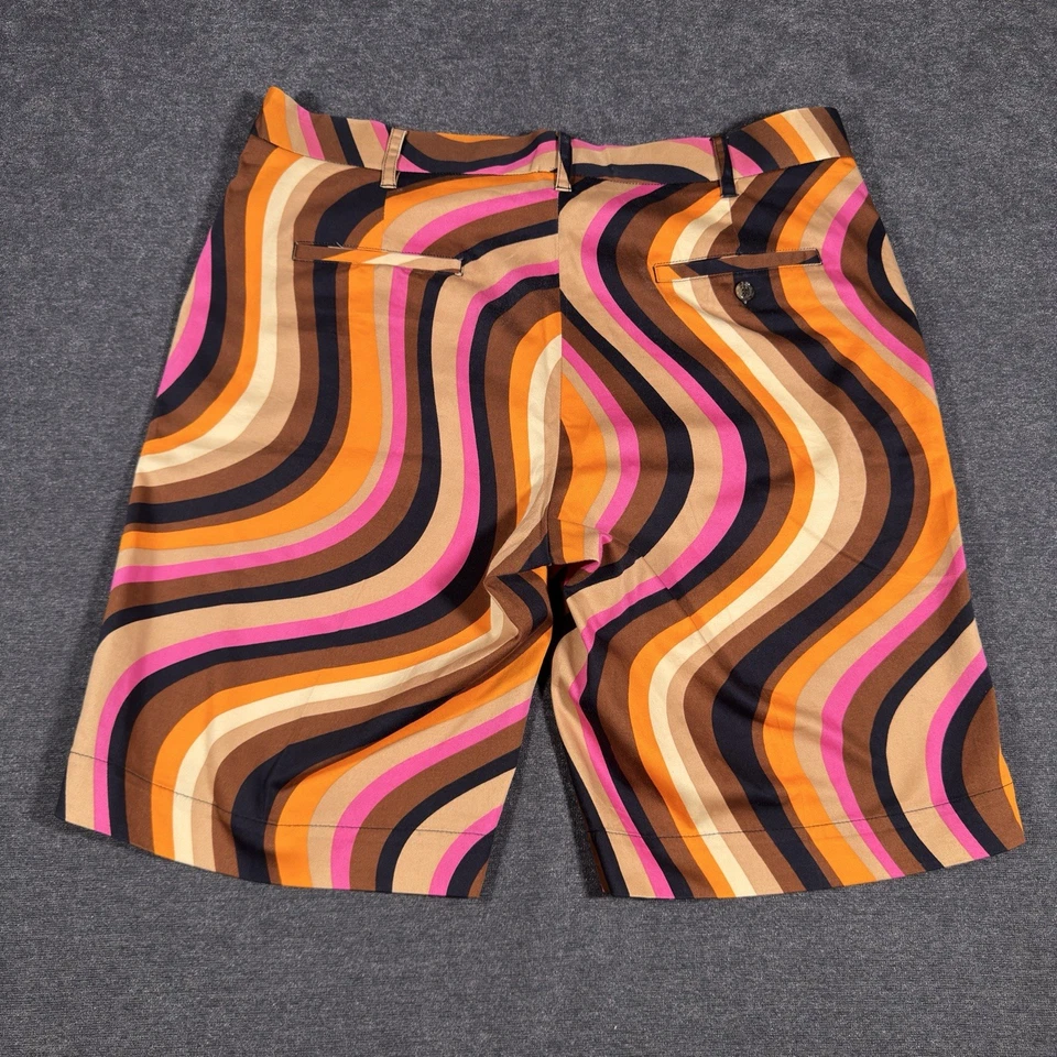 Pantalones cortos de golf Loudmouth para hombre talla 38 retro rayas geniales coloridos entrepierna de 11” Foto 4 de 4