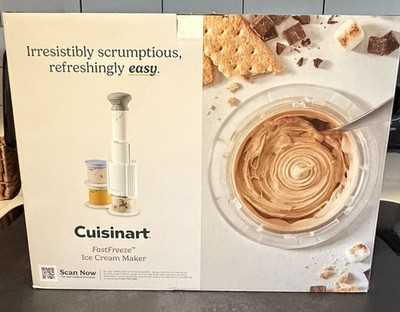 Cuisinart FastFreeze ICE-FD10 Electric Ice Cream Maker Cups/Lids 1/2 Pint