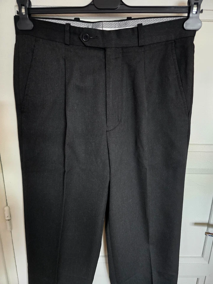 PANTALON HABILLE NOIRE BRICE REVERS BAS PATTES TAILLE 40 NEUF - Photo 2/3