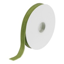 Velvet Ribbon Gift Wrapping 5/8 Inch x 10 Yard Olive Green Single Face Velvet