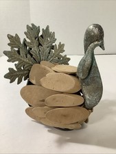 Rustic DriftWood Metal Turkey Thanksgiving Holiday Decoration