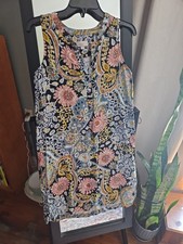 Loft Woman Summer Dress Med Floral Multicolor Flowy Beach Casual Comfort