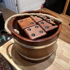 Yardzee/Farkle Wooden Bucket and 8 Wooden Die...