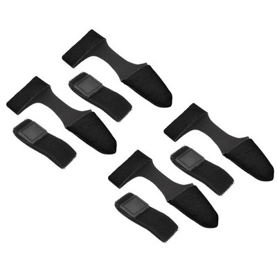 Fishing Rod Tip Cover and Strap 4 Pieces Rod Case Protective Black