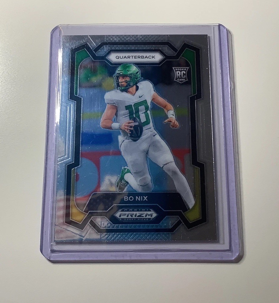 2024 Panini Prizm Draft Picks #105 Bo Nix Base Rookie Card - Denver Broncos