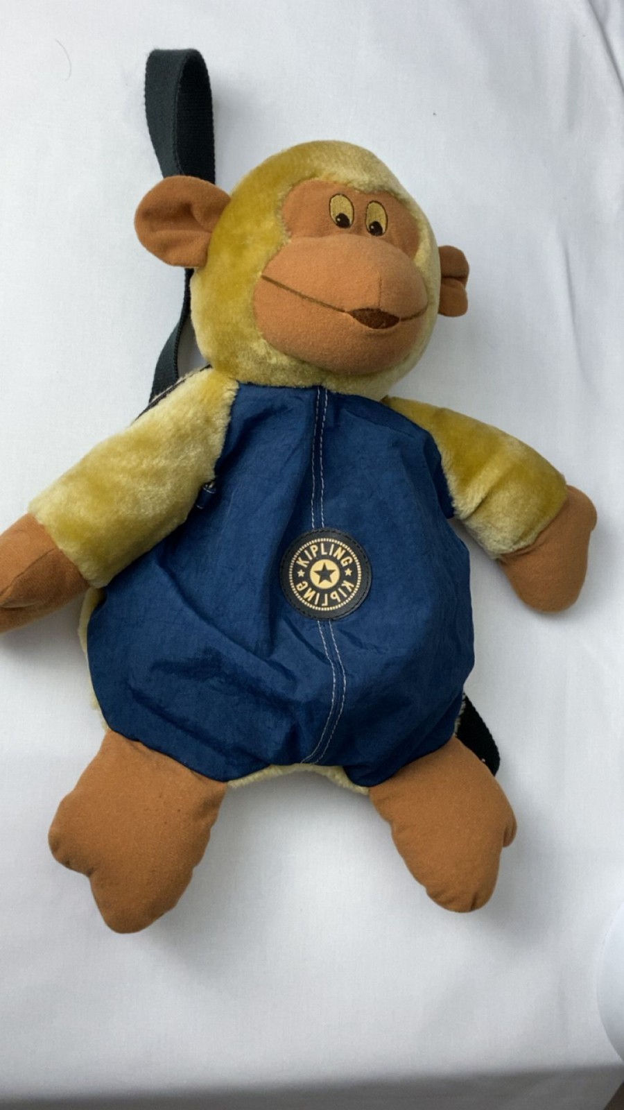 Kipling Plush Monkey Backpack – Navy/Yellow – Rar… - image 1