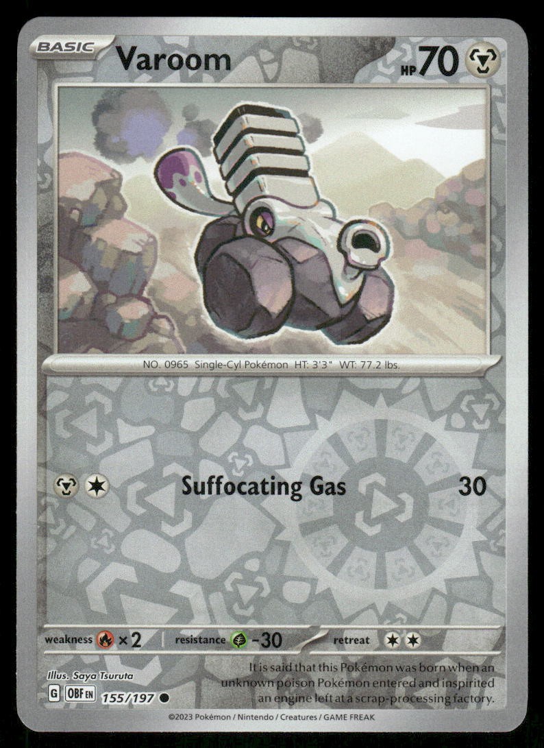 Varoom 155/197 - Obsidian Flames - Reverse Holo Common NM