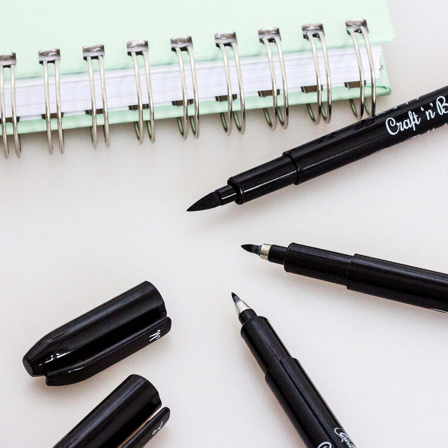 Craft 'n' Beyond Calligraphy Brush Pens Pack of 3 Small, Medium and Large Marker