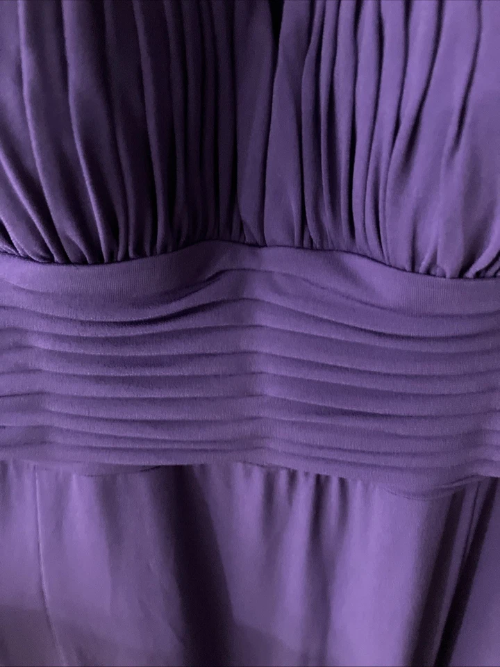 Vestido de noche largo sin mangas Signature By Sangria púrpura talla 8 Foto 3 de 4