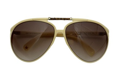 Jimmy Choo Italy Sunglasses Aster/S Beige Large Aviator Pilot Size 65mm Frame