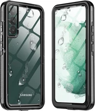 AICase Samsung Galaxy S22 5G 6.1 Inch Waterproof Case Transparent/Green 