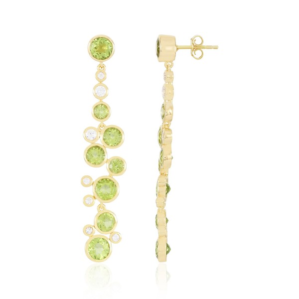 Schicke Ohrringe Aus Vergoldetem Silber Mit Peridot-image
