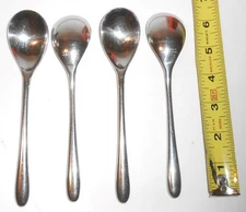 Washington Forge WF TEAR DROP MCM Stainless Flatware X4 Teaspoons 6.5" S144