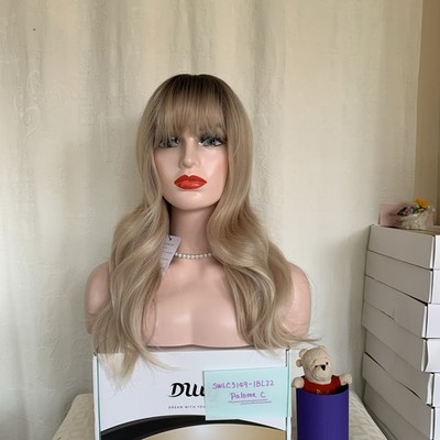 Lace Front Gen 2 Wavy Rooted Blonde Bangs Paloma SWLC3149-1BL22 Synthetic Wig
