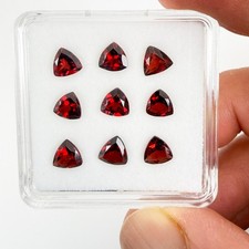 Natural Garnet 6mm Trillion Faceted 2, 5, 10 or 15 Loose Gemstones  USA Seller 