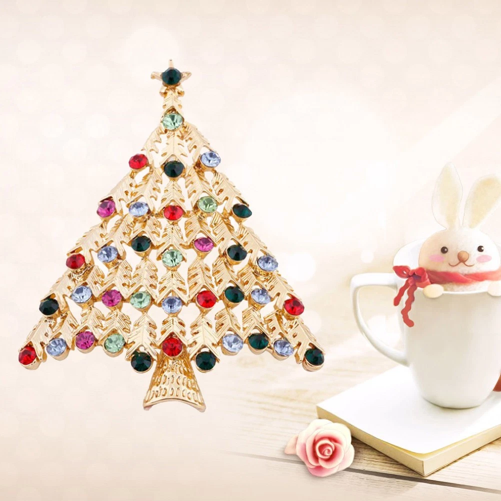 Albero Di Natale Spille Strass Spilla Pin Gioielli Gioielli Accessori - Foto 7