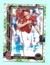 2025 Topps Green Holiday Plaid ~ #H-178 ~ Ryan Helsley  ~ St. Louis Cardinals