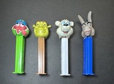 Lot of Vintage Pez Dispensers, Shrek, Donkey, Iced Polar Bear, Sourz Watermelon