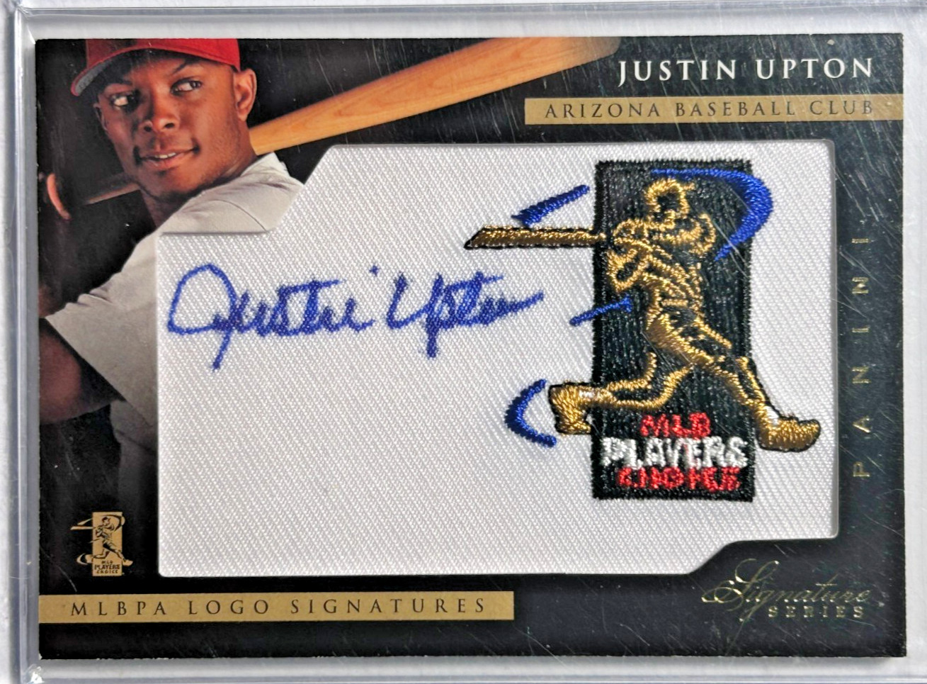 Justin Upton AUTO #/49 Signature Series MLB Logo Patch 2012 Certified Autograph