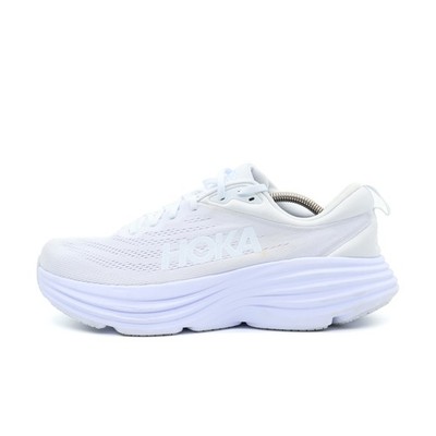 Hoka One Herren Bondi 8 Sneaker Weiß Mesh Extradämpfung Laufschuhe EU 44 
