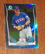 2014 Bowman Chrome Texas Rangers Jorge Alfaro Silver Mini Card