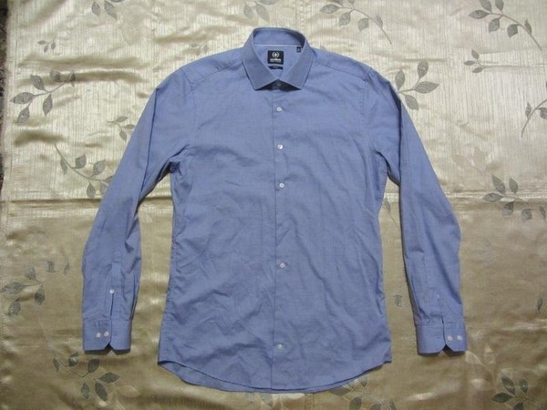 Men Strellson Shirt Blue Cotton 38 / M